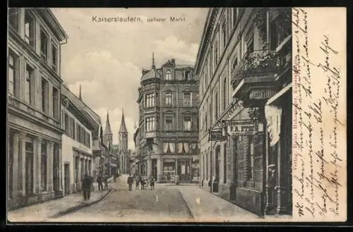 AK Kaiserslautern, Unterer Markt, Restaurant F.A. Etsch