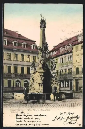 AK Würzburg, Vierröhren-Brunnen