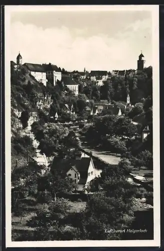 AK Haigerloch, Stadtansicht mit Schloss und Kirche