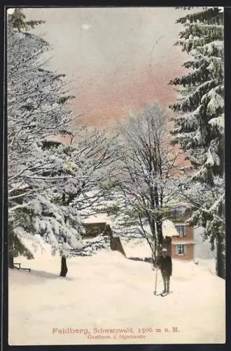 AK Feldberg /Schwarzwald, Gasthaus z. Jägermatte, Winterlandschaft