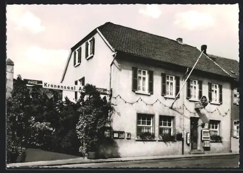 AK Worms-Herrnsheim, Gasthaus Zur Krone, Kronensaal, Inh. Adolf Herbert Paffenholz