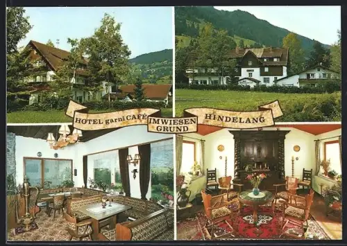 AK Hindelang /Oberallgäu, Hotel garni Café Im Wiesengrund, Bes. Familie Kullmann, Innenansichten
