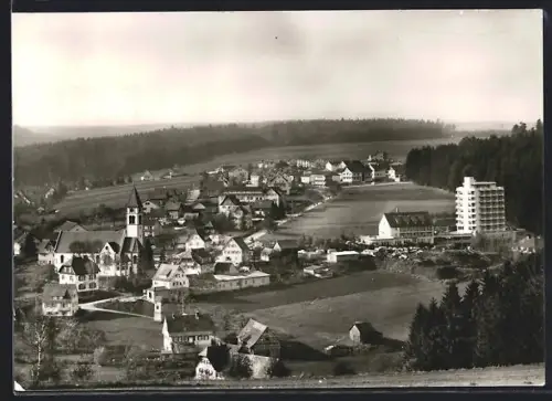 AK Lützenhardt /Schwarzwald, Ortsansicht mit Kirche aus der Vogelschau