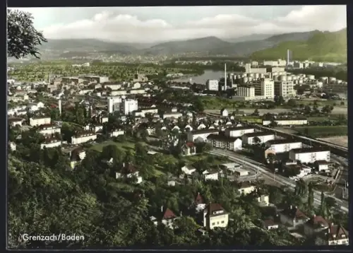 AK Grenzach /Baden, Panoramaansicht der Stadt und Industrieanlagen