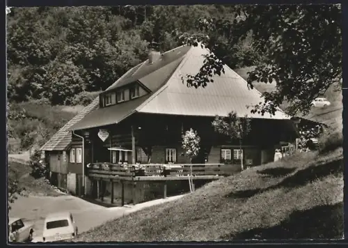 AK Schönau /Schwarzwald, Gasthaus Zur Schönen Aussicht, Inh. A. Böhler