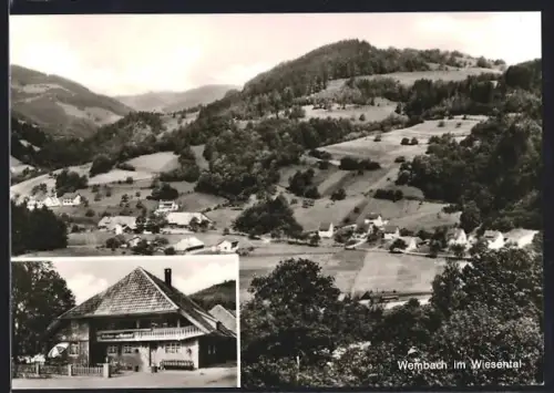 AK Wembach / Schwarzwald, Ortsansicht, Gasthaus zum Maierhof, Bes. Familie Otto Maier