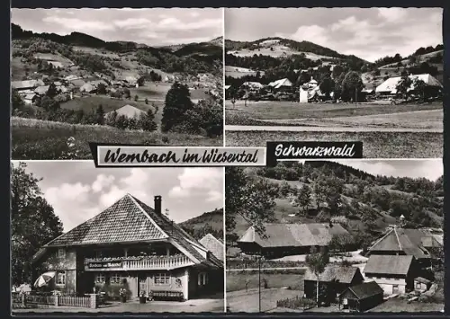 AK Wembach / Schwarzwald, Gasthaus zum Maierhof, Bes. Familie Otto Maier, Ortsansicht