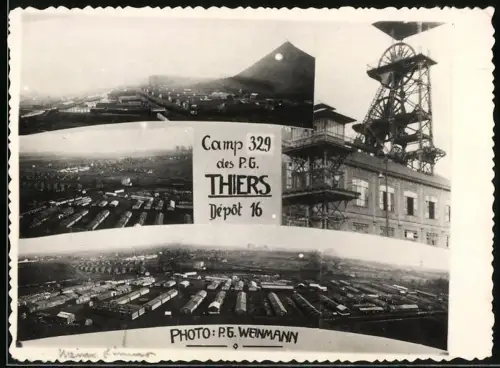 Fotografie P. G. Weinmann, Ansicht Thiers, Blick auf das POW-Camp 329 - Depot 16, Gefangenenlager