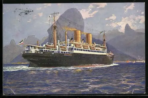 AK Rio de Janeiro, Passagierschiff Sierra Morena erreicht den Hafen