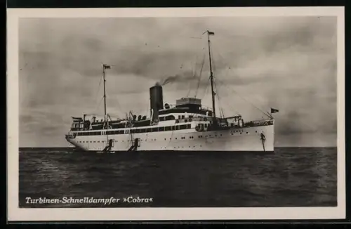 AK Turbinen-Schnelldampfer Cobra vom Hapag-Seebäderdienst, Passagierschiff