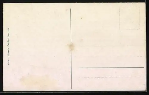 AK Ehrenbreitstein, Rheindampfer Undine passiert die Schiffsbrücke