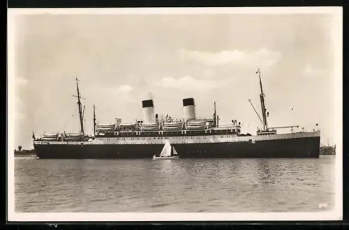 AK Passagierschiff Monte Rosa vor Anker
