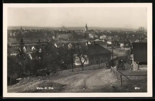 AK Wels /O. Ö., Panorama mit Kirchtürmen