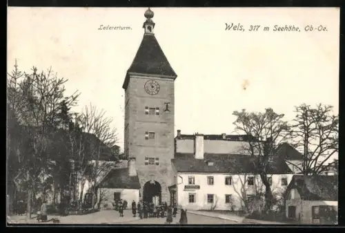 AK Wels /Ob. Öst., Ledererturm
