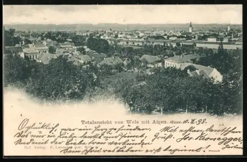 AK Wels, Totalansicht mit Aigen