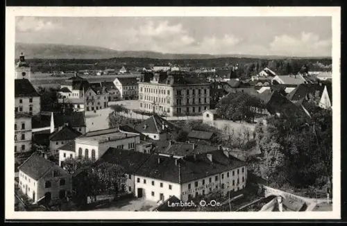 AK Lambach /O. Ö., Panorama mit Kalt- und Warmbad