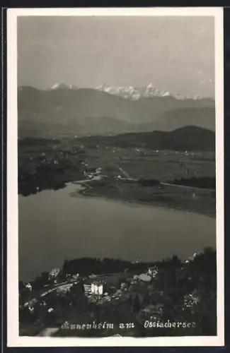 AK Annenheim am Ossiachersee, Panorama mit See