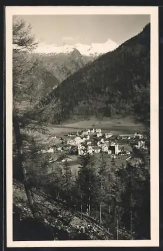 AK Mallnitz, Panorama mit Dorf und Ankogel