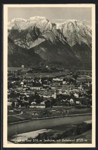 AK Hall in Tirol, Panorama mit Bettelwurf
