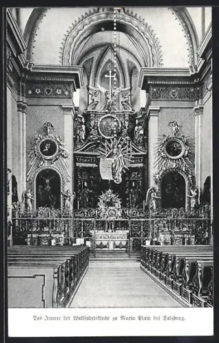 AK Maria Plain bei Salzburg, Inneres der Wallfahrtskirche
