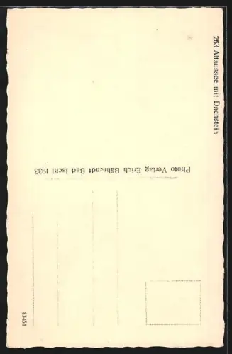 AK Altaussee, Ortsansicht mit Dachstein