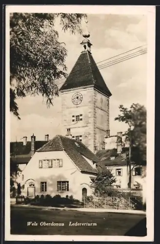 AK Wels /Oberdonau, Ledererturm