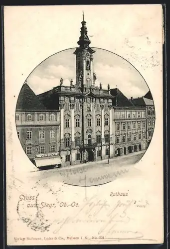 AK Steyr /Ob.-Oe., Rathaus