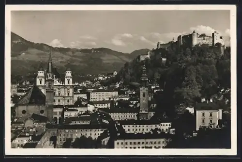 AK Salzburg, Panorama mit Festung Hohensalzburg