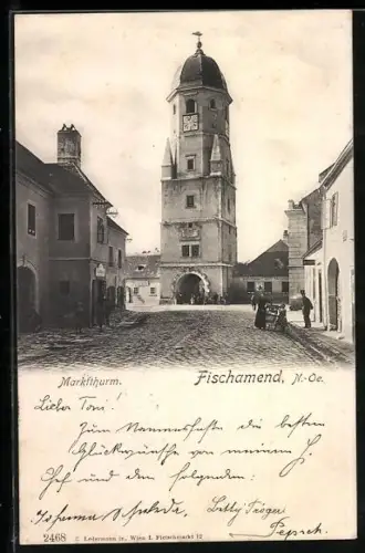 AK Fischamend /N.-Oe., Marktturm