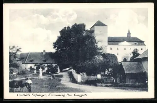 AK Kranichberg bei Gloggnitz, Gasthaus Kässmayer, Ortsansicht