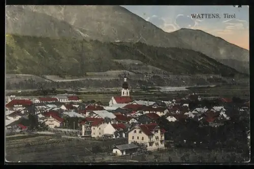 AK Wattens /Tirol, Panorama mit Kirche