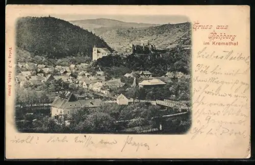 AK Rehberg im Kremsthal, Ortsansicht mit Schloss