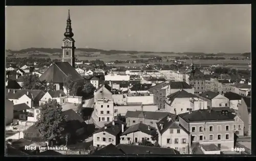 AK Ried im Innkreis, Stadtpanorama mit Kirche