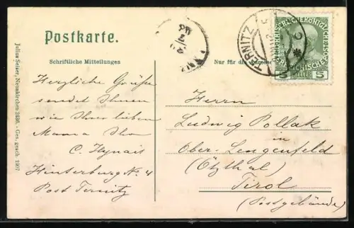 AK Pottschach, Panorama mit Wechsel und Semmering