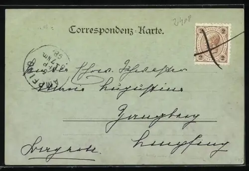 Mondschein-AK Donnersbach /Stmk., Donnersbachau aus der Vogelschau