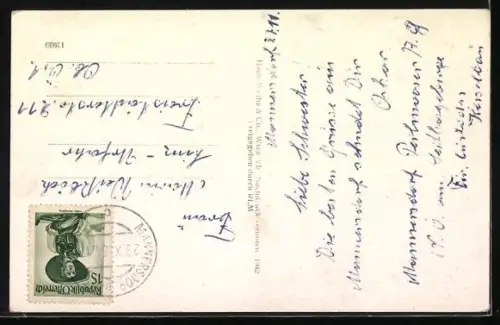 AK Mannersdorf am Leithagebirge, Luftaufnahme des Ortes