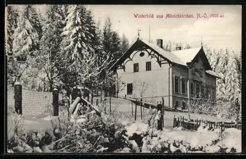 AK Mönichkirchen /N.-Ö., Winterbild