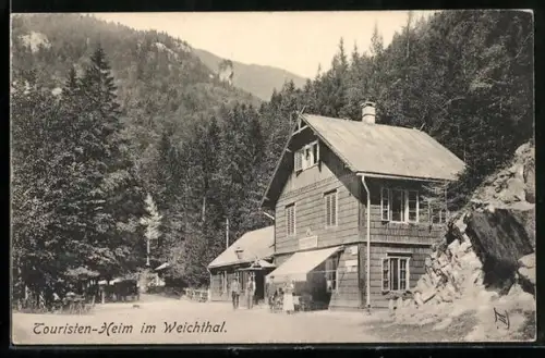 AK Reichenau /Rax, Touristen-Heim im Weichthal