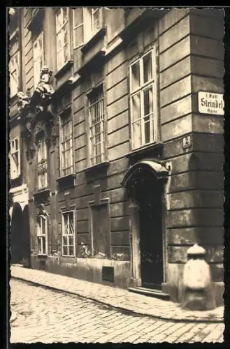 Foto-AK Wien, Steindlgasse, Fassade