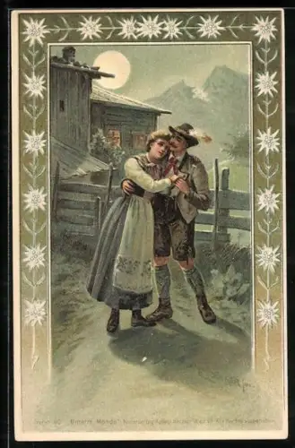 Künstler-AK E. Döcker: Tanzendes Paar