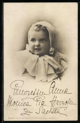 AK Die junge Prinzessin Anna, Herzogin zu Sachsen