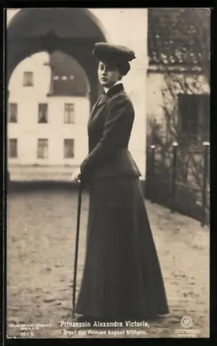 AK Prinzessin Alexandra Victoria, Braut des Prinzen August Wilhelm von Preussen