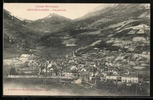 AK Sentein-les-Bains, L`Ariège Pittoresque, Vue générale