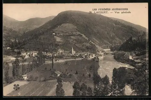 AK Lacourt, Les Pyrénées Ariégeoises, Vue générale