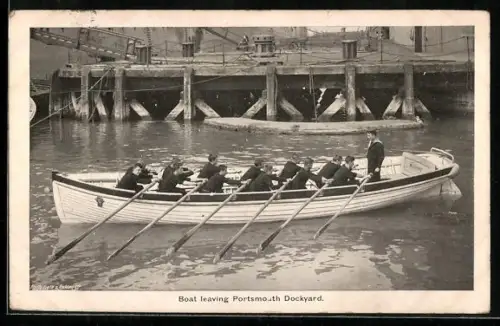 AK Life in the Navy, A Boat`s Crew, Mannschaft im Ruderboot