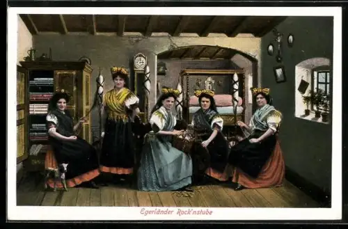 AK Egerländer Rock`nstube, Frauen in Tracht