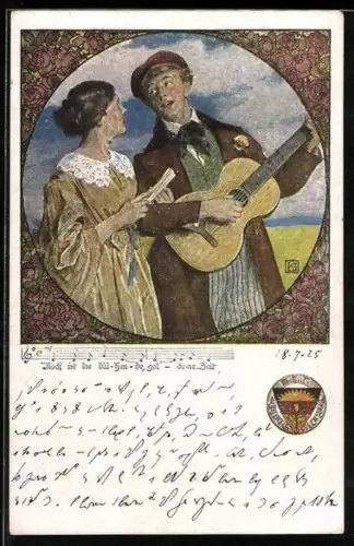 Künstler-AK Karl Friedrich Gsur: Deutscher Schulverein Nr. 459, Noch ist die blühende, goldene Zeit