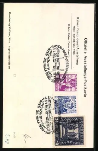AK Wien-Schönbrunn, Kaiser Franz Josef-Ausstellung 1935, Kaiser Franz Josef I. von Österreich