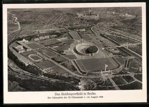 AK Berlin, Reichssportfeld, Schauplatz Olympia 1936