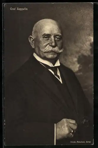 AK Graf Zeppelin im Anzug mit Krawatte
